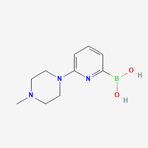 molecular formula C10H16BN3O2 B596097 (6-(4-Methylpiperazin-1-yl)pyridin-2-yl)boronic acid CAS No. 1309981-34-7