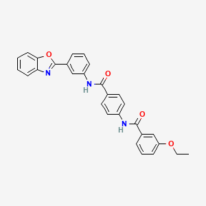 molecular formula C29H23N3O4 B5960976 N-[4-[[3-(1,3-benzoxazol-2-yl)phenyl]carbamoyl]phenyl]-3-ethoxybenzamide 