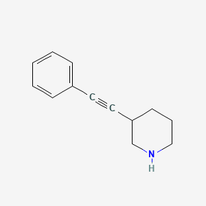 molecular formula C13H15N B596105 3-(Phenylethynyl)piperidine CAS No. 1260782-26-0