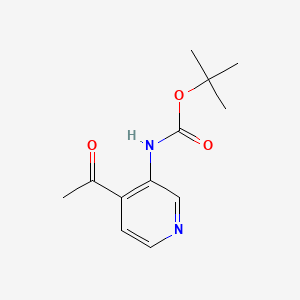 molecular formula C12H16N2O3 B596107 tert-Butyl (4-acetylpyridin-3-yl)carbamate CAS No. 1260892-75-8