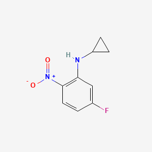 molecular formula C9H9FN2O2 B596109 N-环丙基-5-氟-2-硝基苯胺 CAS No. 1248276-34-7