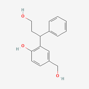 molecular formula C16H18O3 B596110 Benzenepropanol, 2-hydroxy-5-(hydroxymethyl)-gamma-phenyl- CAS No. 1312416-97-9