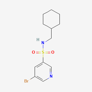 molecular formula C12H17BrN2O2S B596113 5-Bromo-n-(cyclohexylmethyl)pyridine-3-sulfonamide CAS No. 1304452-12-7