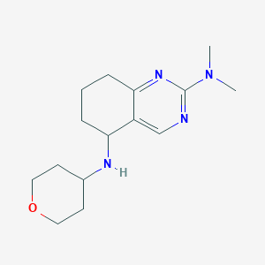 molecular formula C15H24N4O B5961138 N~2~,N~2~-dimethyl-N~5~-(tetrahydro-2H-pyran-4-yl)-5,6,7,8-tetrahydro-2,5-quinazolinediamine 