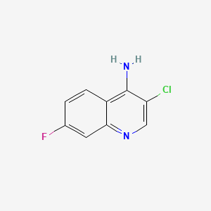 molecular formula C9H6ClFN2 B596114 3-Chloro-7-fluoroquinolin-4-amine CAS No. 1210325-99-7
