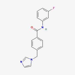 molecular formula C17H14FN3O B5961146 N-(3-fluorophenyl)-4-(imidazol-1-ylmethyl)benzamide 