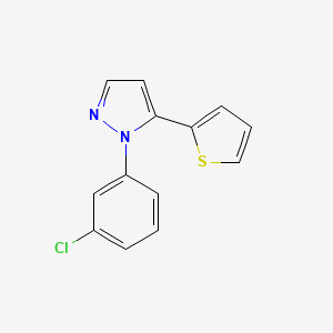 molecular formula C13H9ClN2S B596122 1-(3-chlorophenyl)-5-(thiophen-2-yl)-1H-pyrazole CAS No. 1269294-21-4