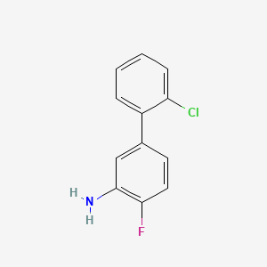 molecular formula C12H9ClFN B596126 2'-Chloro-4-fluorobiphenyl-3-amine CAS No. 1226002-02-3