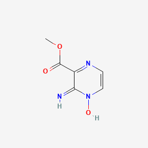 molecular formula C6H7N3O3 B596130 2-Amino-3-(methoxycarbonyl)pyrazine 1-oxide CAS No. 17149-35-8