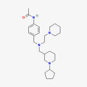 molecular formula C27H44N4O B5961307 N-[4-({[(1-cyclopentyl-3-piperidinyl)methyl][2-(1-piperidinyl)ethyl]amino}methyl)phenyl]acetamide 