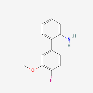 molecular formula C13H12FNO B596134 2-(4-Fluoro-3-methoxyphenyl)aniline CAS No. 1345471-47-7