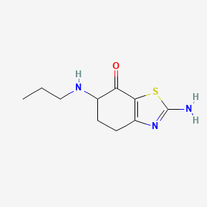 molecular formula C10H15N3OS B596138 2-Amino-6-(propylamino)-5,6-dihydrobenzo[d]thiazol-7(4H)-one CAS No. 1286047-33-3