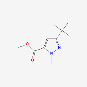 molecular formula C10H16N2O2 B596145 methyl 3-tert-butyl-1-methyl-1H-pyrazole-5-carboxylate CAS No. 167408-63-1