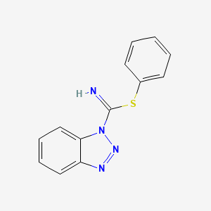 molecular formula C13H10N4S B596146 Phenyl 1H-benzo[d][1,2,3]triazole-1-carbimidothioate CAS No. 141240-69-9