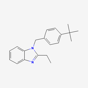 molecular formula C20H24N2 B5961460 1-[(4-TERT-BUTYLPHENYL)METHYL]-2-ETHYL-1H-1,3-BENZODIAZOLE 