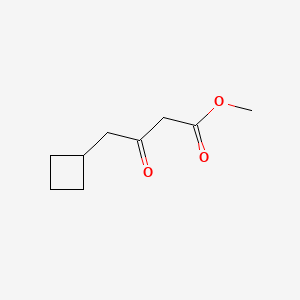 molecular formula C9H14O3 B596148 Cyclobutanebutanoic acid, beta-oxo-, methyl ester CAS No. 1313546-69-8