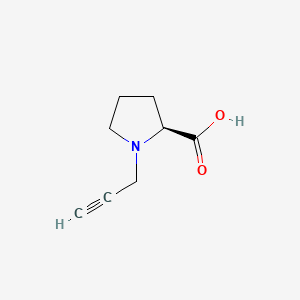 molecular formula C8H11NO2 B596152 (2S)-1-(prop-2-yn-1-yl)pyrrolidine-2-carboxylic acid CAS No. 199918-49-5