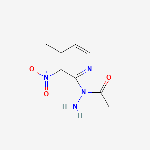 molecular formula C8H10N4O3 B596155 N-(4-Methyl-3-nitropyridin-2-yl)acetohydrazide CAS No. 1215205-33-6