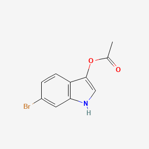 molecular formula C10H8BrNO2 B596158 6-溴-1H-吲哚-3-基乙酸酯 CAS No. 114306-17-1