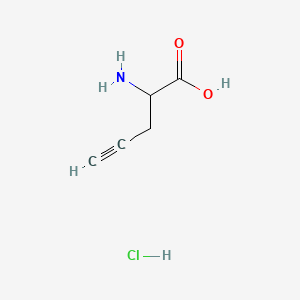 molecular formula C5H8ClNO2 B596159 2-Aminopent-4-ynoic acid hydrochloride CAS No. 16900-57-5