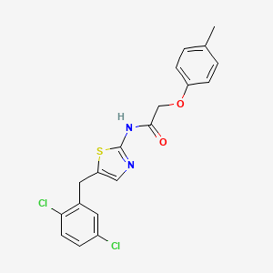 molecular formula C19H16Cl2N2O2S B5961612 N-[5-(2,5-dichlorobenzyl)-1,3-thiazol-2-yl]-2-(4-methylphenoxy)acetamide 