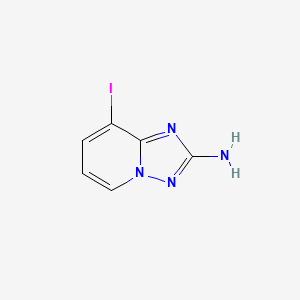 molecular formula C6H5IN4 B596163 8-碘-[1,2,4]三唑并[1,5-a]吡啶-2-胺 CAS No. 1245648-97-8