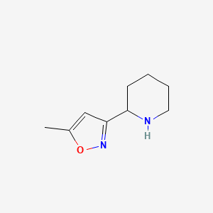 molecular formula C9H14N2O B596164 2-(5-Methyl-1,2-oxazol-3-yl)piperidine CAS No. 1211509-70-4