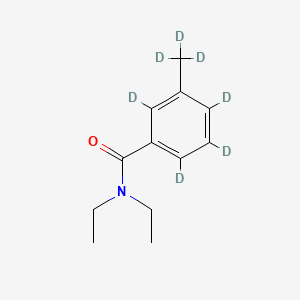 molecular formula C12H17NO B596165 2,3,4,6-tetradeuterio-N,N-diethyl-5-(trideuteriomethyl)benzamide CAS No. 1219799-37-7