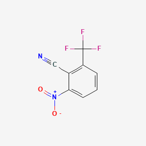 molecular formula C8H3F3N2O2 B596169 2-Nitro-6-(trifluoromethyl)benzonitrile CAS No. 1227581-80-7
