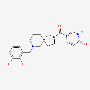 molecular formula C21H23F2N3O2 B5961727 5-{[7-(2,3-difluorobenzyl)-2,7-diazaspiro[4.5]dec-2-yl]carbonyl}-2-pyridinol 