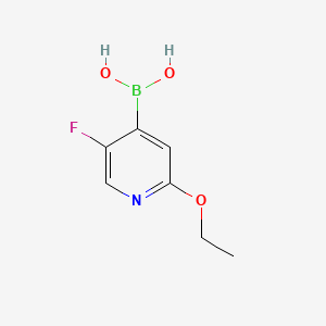 molecular formula C7H9BFNO3 B596174 (2-Ethoxy-5-fluoropyridin-4-yl)boronic acid CAS No. 1259370-15-4