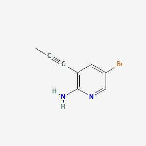 molecular formula C8H7BrN2 B596177 5-Bromo-3-prop-1-ynyl-pyridin-2-ylamine CAS No. 1312755-43-3