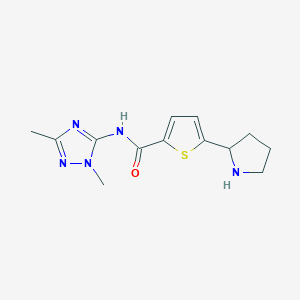 molecular formula C13H17N5OS B5961775 N-(2,5-dimethyl-1,2,4-triazol-3-yl)-5-pyrrolidin-2-ylthiophene-2-carboxamide 