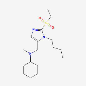 molecular formula C17H31N3O2S B5961810 N-[(3-butyl-2-ethylsulfonylimidazol-4-yl)methyl]-N-methylcyclohexanamine 