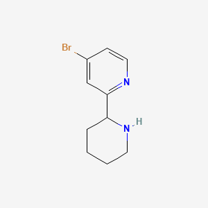 molecular formula C10H13BrN2 B596182 4-Bromo-2-(piperidin-2-yl)pyridine CAS No. 1270569-80-6