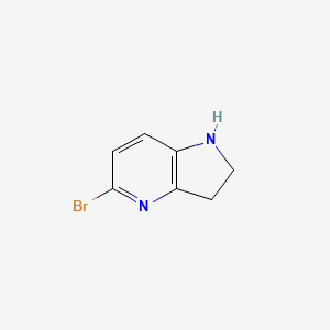 molecular formula C7H7BrN2 B596188 5-bromo-2,3-dihydro-1H-pyrrolo[3,2-b]pyridine CAS No. 1260671-35-9