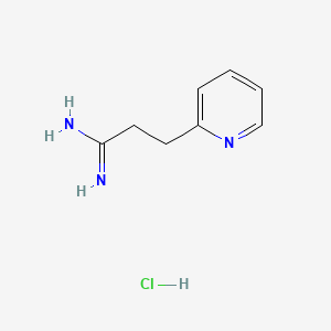 molecular formula C8H12ClN3 B596190 3-(Pyridin-2-yl)propanimidamide hydrochloride CAS No. 1263284-76-9