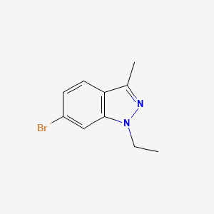 molecular formula C10H11BrN2 B596195 6-Bromo-1-ethyl-3-methyl-1H-indazole CAS No. 1214900-39-6