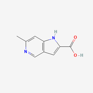 molecular formula C9H8N2O2 B596198 6-Methyl-1H-pyrrolo[3,2-c]pyridine-2-carboxylic acid CAS No. 1242427-42-4