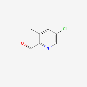 molecular formula C8H8ClNO B596200 1-(5-Chloro-3-methylpyridin-2-YL)ethanone CAS No. 1256807-37-0