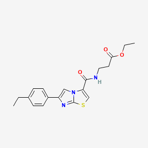 molecular formula C19H21N3O3S B5962034 Ethyl 3-[[6-(4-ethylphenyl)imidazo[2,1-b][1,3]thiazole-3-carbonyl]amino]propanoate 