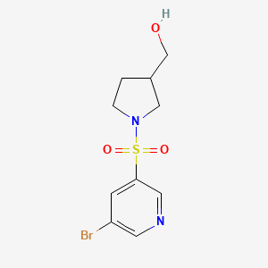 molecular formula C10H13BrN2O3S B596205 (1-(5-Bromopyridin-3-ylsulfonyl)pyrrolidin-3-yl)methanol CAS No. 1275700-61-2