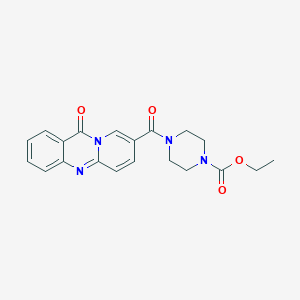 molecular formula C20H20N4O4 B5962100 Ethyl 4-{11-oxo-11H-pyrido[2,1-B]quinazoline-8-carbonyl}piperazine-1-carboxylate 