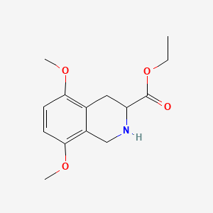 molecular formula C14H19NO4 B596217 Ethyl 5,8-dimethoxy-1,2,3,4-tetrahydroisoquinoline-3-carboxylate CAS No. 198021-01-1