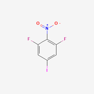 molecular formula C6H2F2INO2 B596221 1,3-Difluoro-5-iodo-2-nitrobenzene CAS No. 147808-40-0