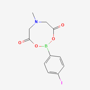 molecular formula C11H11BINO4 B596222 2-(4-Iodophenyl)-6-methyl-1,3,6,2-dioxazaborocane-4,8-dione CAS No. 1257649-56-1