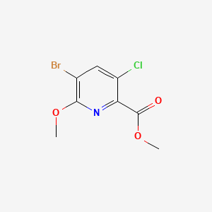 molecular formula C8H7BrClNO3 B596227 Methyl 5-bromo-3-chloro-6-methoxypicolinate CAS No. 1256788-33-6