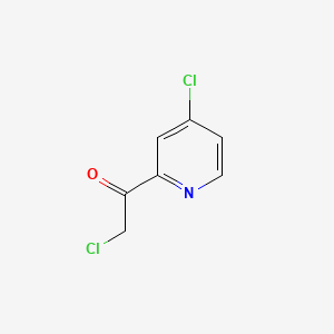 molecular formula C7H5Cl2NO B596228 2-Chloro-1-(4-chloropyridin-2-yl)ethanone CAS No. 1357946-32-7