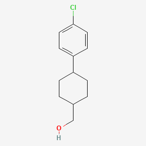 molecular formula C13H17ClO B596231 [4-(4-Chlorophenyl)cyclohexyl]methanol CAS No. 137736-28-8