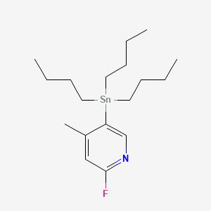 2-Fluoro-4-methyl-5-(tributylstannyl)pyridine